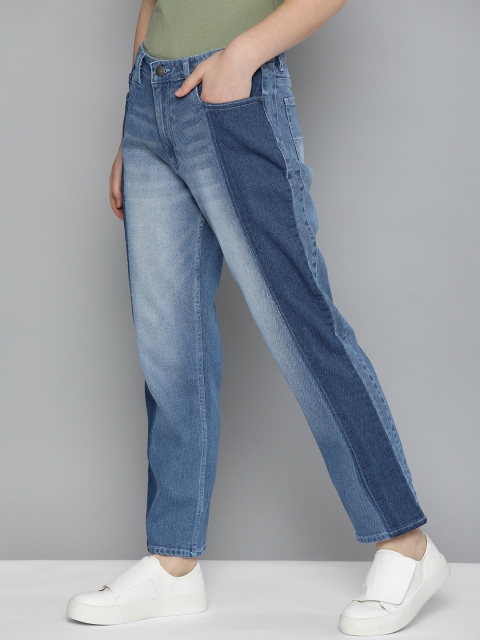 

Mast & Harbour Women Blue Straight Fit Mid-Rise Clean Look Stretchable Jeans