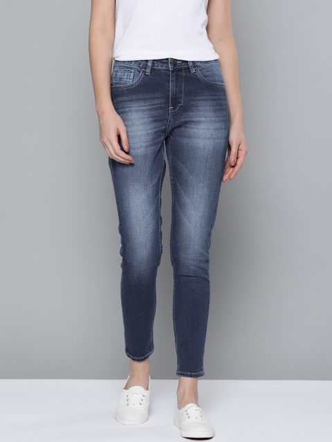 

Mast & Harbour Women Navy Blue Skinny Fit Mid-Rise Clean Look Jeans