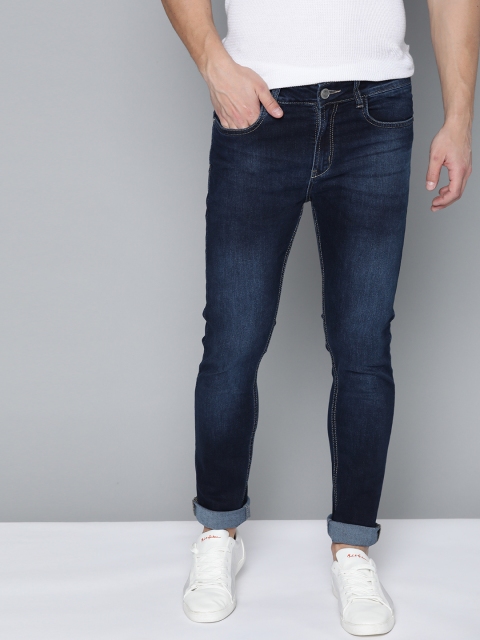 

Mast & Harbour Men Navy Blue Skinny Fit Mid-Rise Clean Look Stretchable Jeans