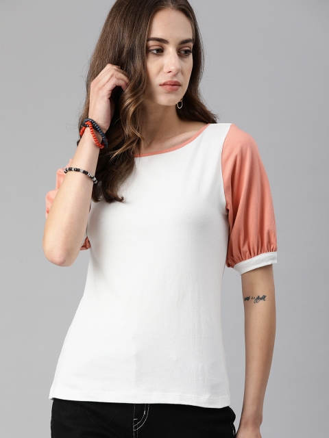 

Roadster White Puff Sleeve Regular Top