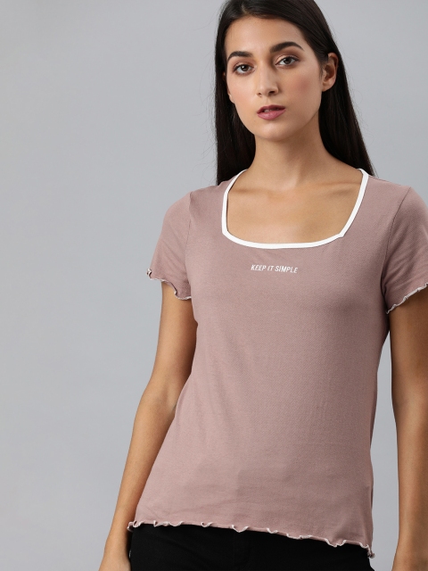 

The Roadster Lifestyle Co Mauve Regular Top
