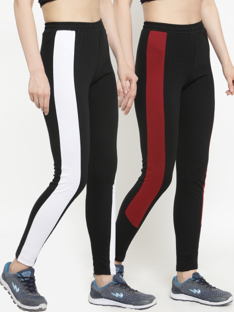 

Boston Club Women Pack of 2 Straight-Fit Track Pants, Black