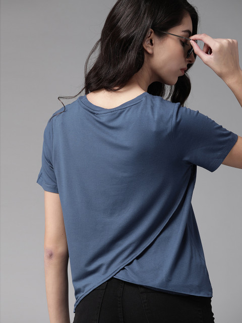 

Roadster Navy Blue Layered Anti-Bacterial Top