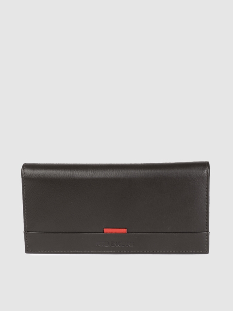

Peter England Men Brown Solid Leather Wallet
