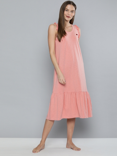 

Chemistry Pink Solid Nightdress