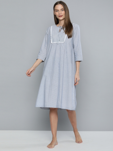 

Chemistry Grey Solid Nightdress