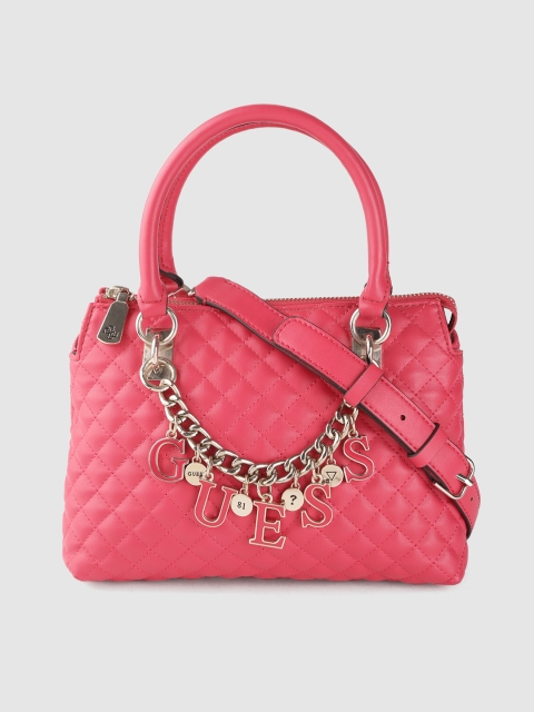 

GUESS Pink Quilted Handheld Bag