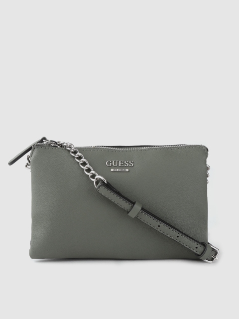 

GUESS Olive Green Solid Sling Bag