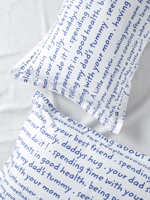 

Portico New York Happiness Is White Set of 2 Text Print 18'' x 27'' Rectangular Pillow Covers