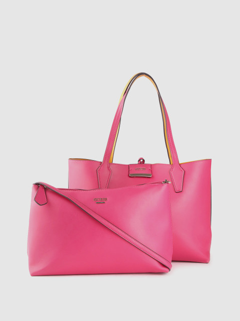 

GUESS Pink Solid Shoulder Bag with Pouch