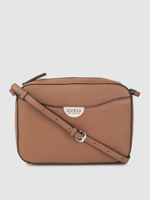 

GUESS Brown Solid Sling Bag