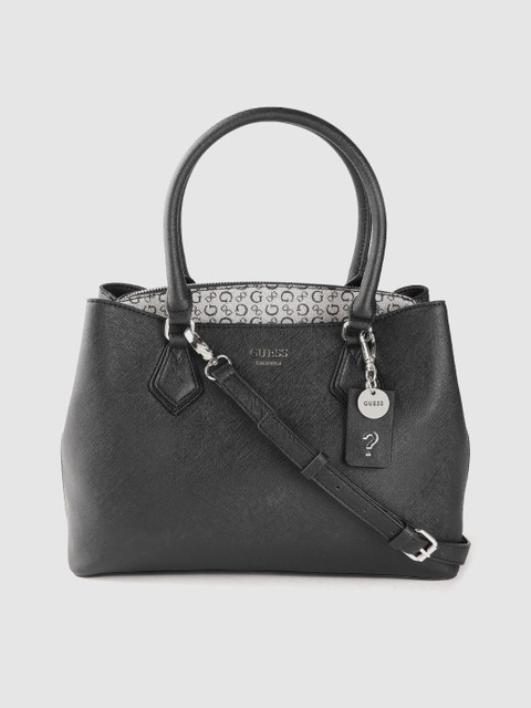 

GUESS Black Solid Handheld Bag