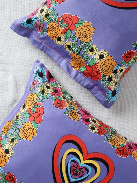 Portico New York Manish Arora Classic Purple Set of 2 Printed 18 x 27 Rectangular Pillow Covers