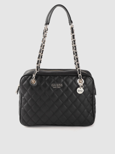 

GUESS Black Quilted Shoulder Bag