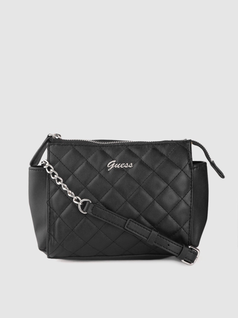 

GUESS Black Quilted Sling Bag