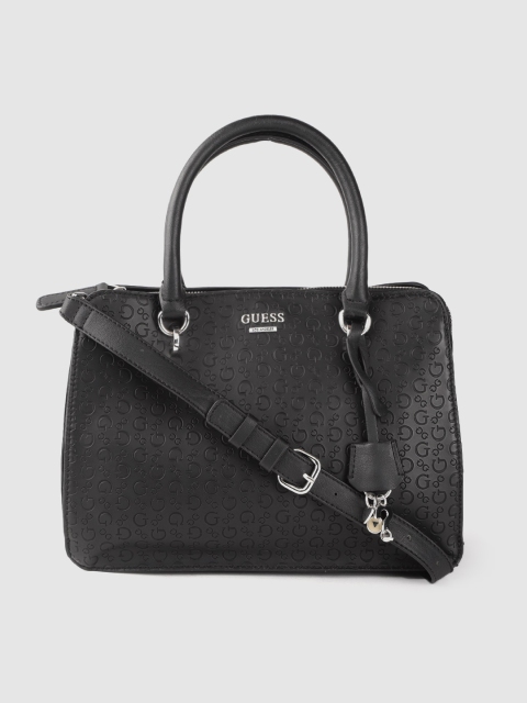 

GUESS Black Textured Handheld Bag