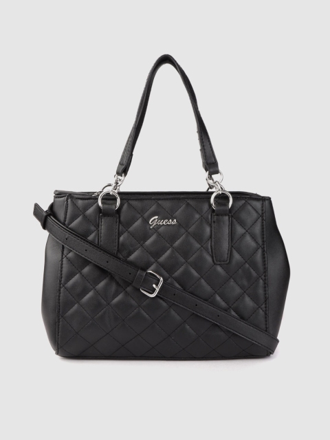 

GUESS Black Quilted Handheld Bag