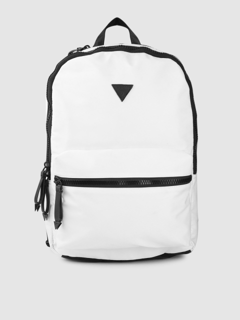 

GUESS Women White Solid 14 Inch Laptop Backpack