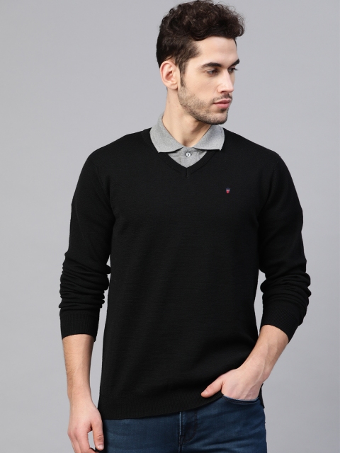 

Louis Philippe Sport Men Black Solid Pullover