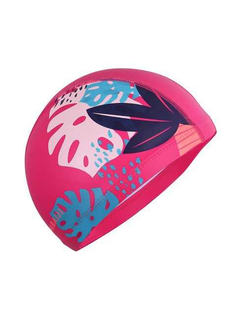 

Nabaiji By Decathlon Pink & Blue Printed Swim Cap