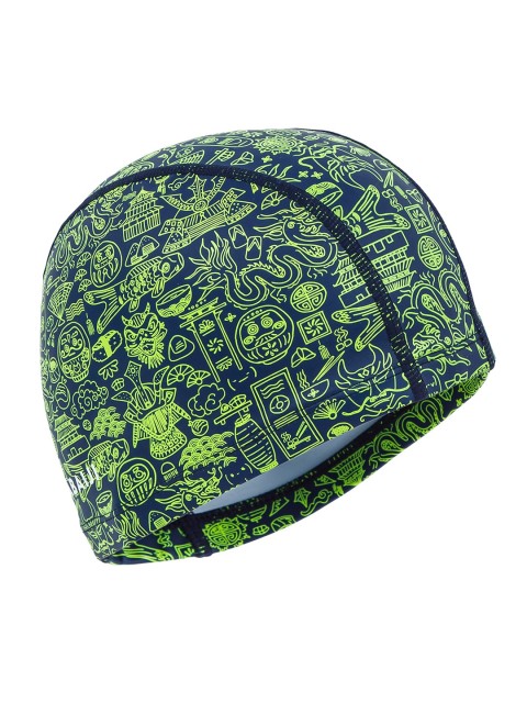 

Nabaiji By Decathlon Men Navy Blue & Green Printed Silicone Mesh Small Swim Cap