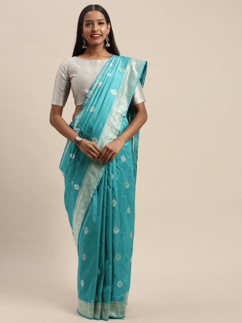 

Taneira Blue Pure Silk Woven Design Banarasi Saree