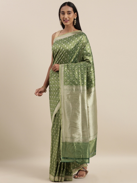 

Taneira Green Pure Silk Woven Design Banarasi Saree