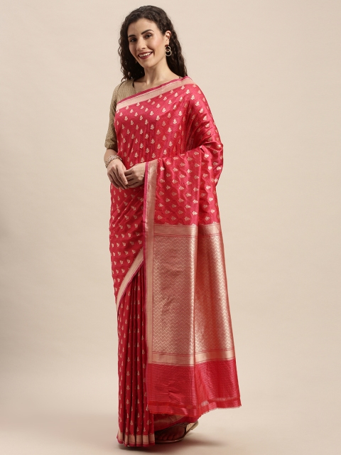

Taneira Red & Golden Pure Silk Woven Design Banarasi Saree