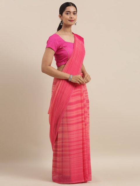 

Taneira Pink Printed Pure Georgette Saree