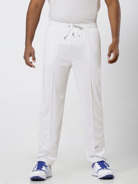 

FLX By Decathlon Men White Straight Fit Solid Regular Trousers