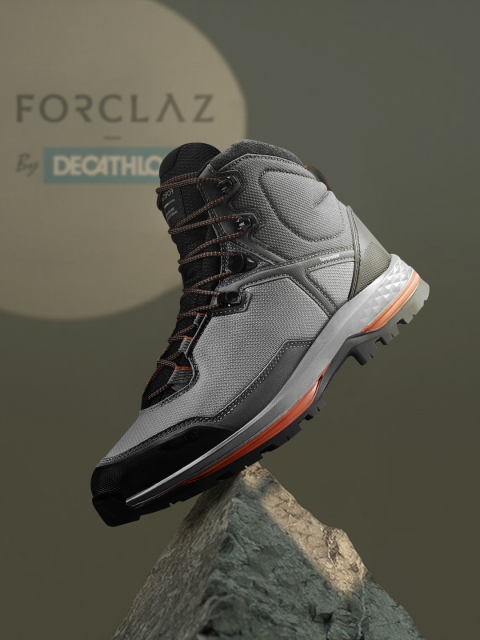 

FORCLAZ By Decathlon Men Grey Waterproof and Durable Trekking Shoes