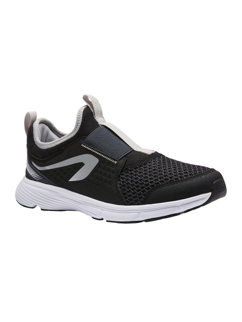 

Kalenji By Decathlon Kids Black & White Mid-Top Running Shoes
