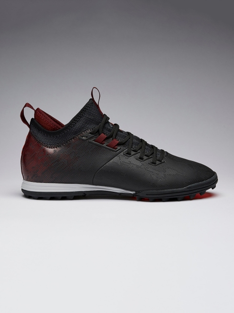 

Kipsta By Decathlon Men Black PU Mid-Top Football Shoes