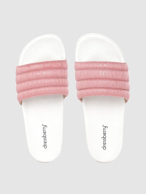 

DressBerry Women Pink Quilted Sliders
