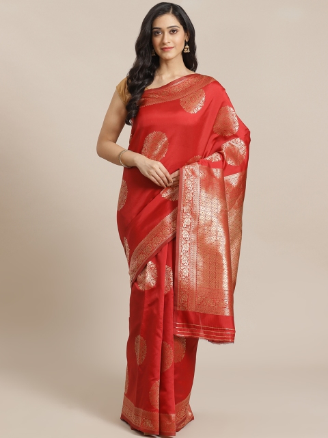 

Mitera Red & Golden Woven Design Banarasi Saree