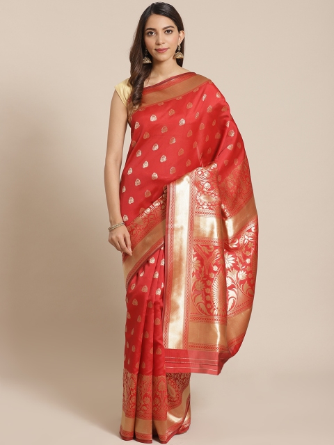 

Mitera Red & Golden Woven Design Banarasi Saree