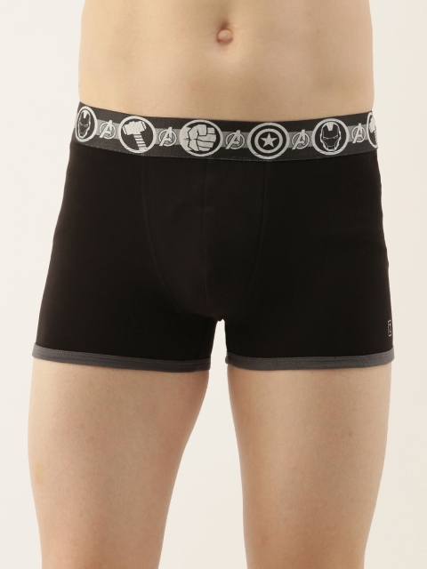

Zoiro Men Black Solid Basic Marvel Trunks # M02