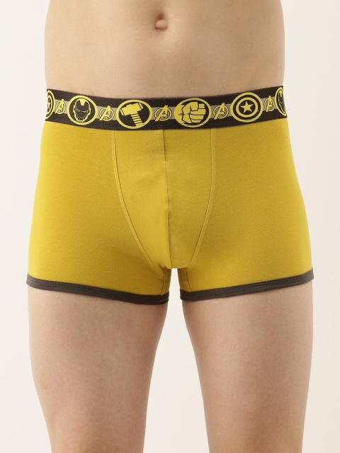 

Zoiro Men Mustard Yellow Solid Basic Marvel Trunks # M02