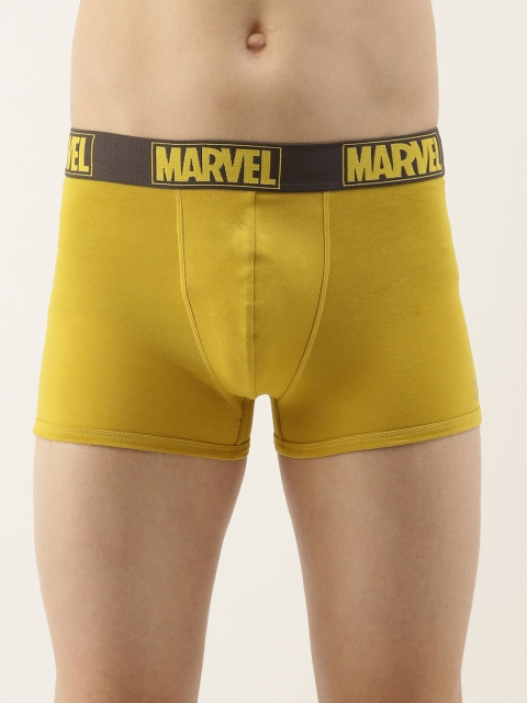 

Zoiro Men Mustard Yellow Solid Basic Marvel Trunks # M12