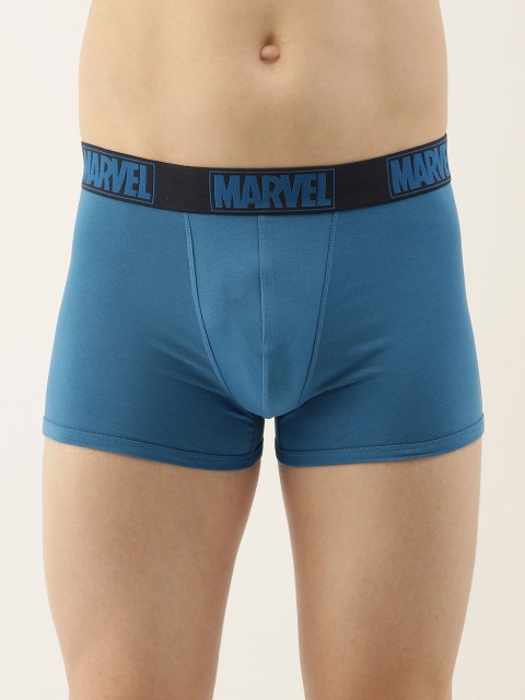 

Zoiro Men Blue Solid Basic Marvel Trunks # M12