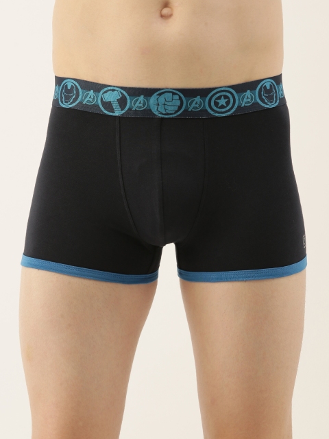 

Zoiro Men Navy Blue Solid Basic Marvel Trunks # M02