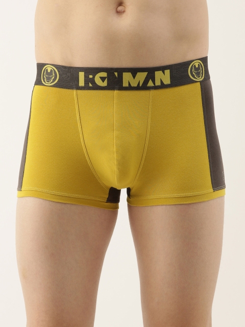 

Zoiro Men Yellow Solid Knitted Trunks # M32