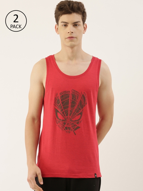 

Zoiro Men Red & Grey Pack of 2 Spider Man Print Innerwear Vests