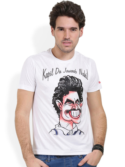 

THISRUPT White Printed Slim Fit T-shirt