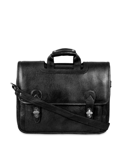 

SCHARF Black Leather Laptop Bag