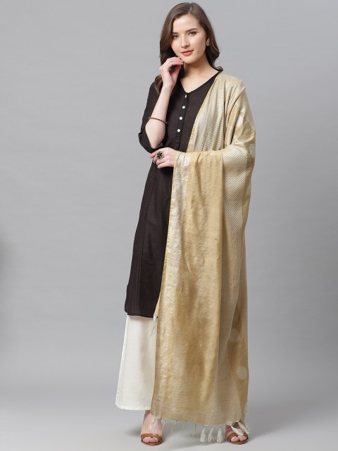 

Juniper Beige & Off-White Woven Design Dupatta