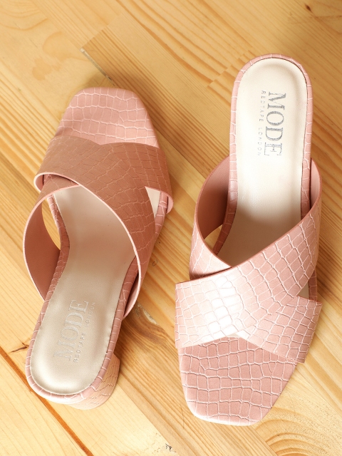 

Mode by Red Tape Women Pink Textured Heels