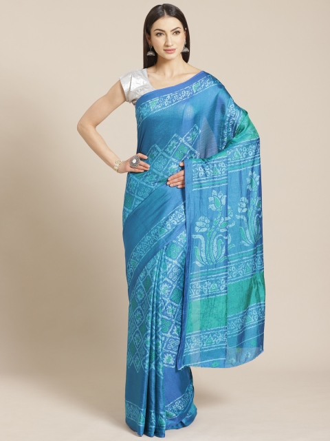 

KALINI Blue Printed Saree
