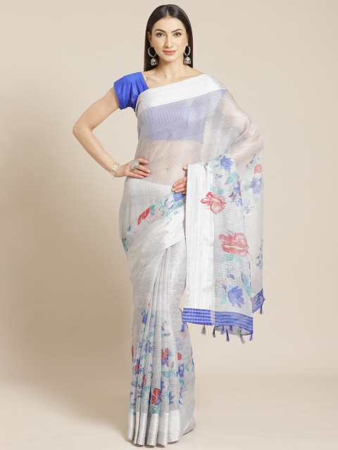

KALINI Grey Self-Checked Kota Saree
