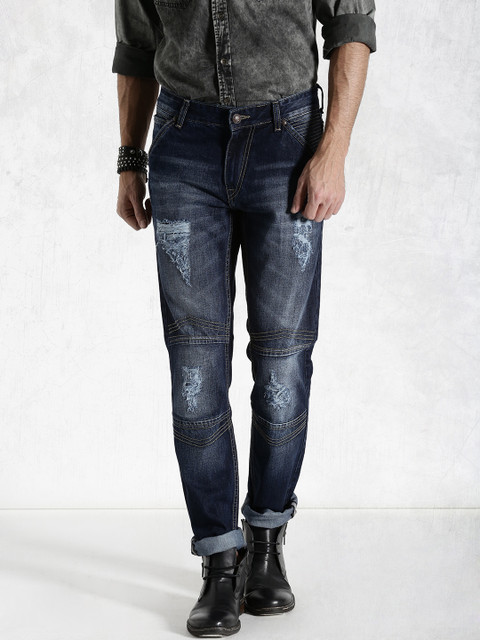 

RDSTR Navy Tapered Fit Jeans, Navy blue